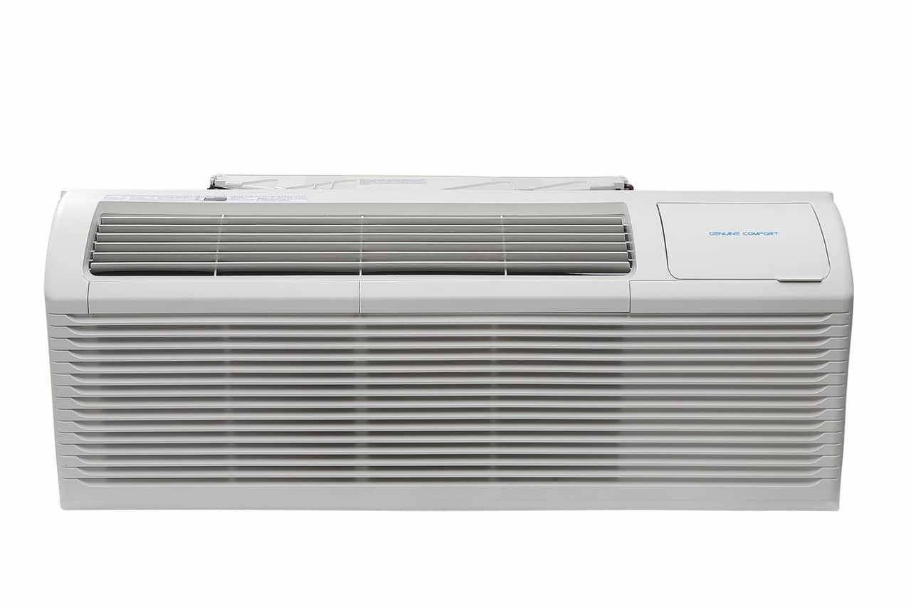 Genuine Comfort Elite Series 12,000 BTU PTAC with heat pump, front view